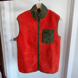Ralph Lauren Fleece Vest in Orange and Green